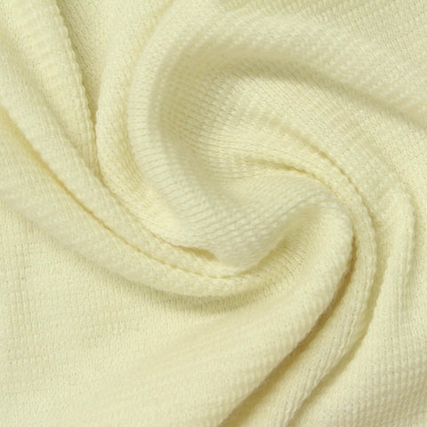 Polyester Viscose Stretch Rib Knit Fabric, 210 gsm, 145 cm — Yellow