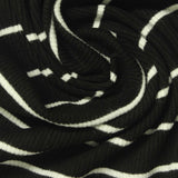 Black Stripes Rib Knit, Viscose — photo 3