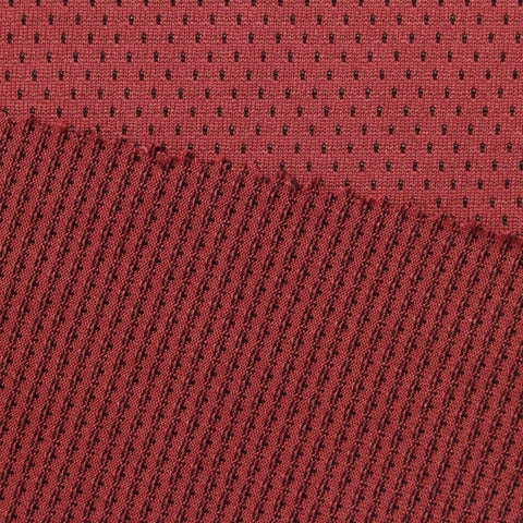 Jacquard 100% Polyester Mesh Fabric, 140 gsm, 116 cm — Red