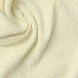 Brushed Polyester Cotton Stretch Rib Knit Fabric, 320 gsm, 160 cm — Yellow — photo 3