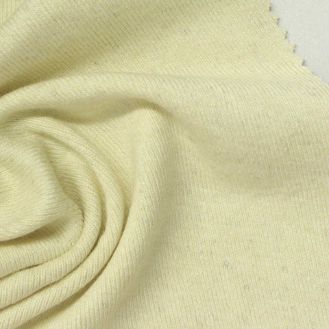 Light Yellow Heather Rib Knit, Poly-Viscose