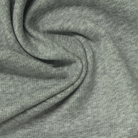 Grey Marl Rib Knit, 294 gsm