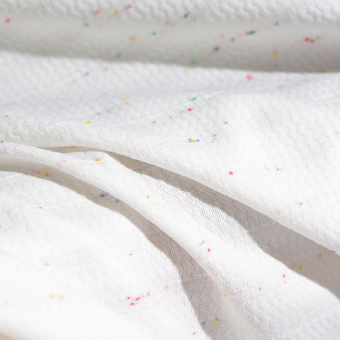 White Marl Jacquard, Polyester, 168 gsm