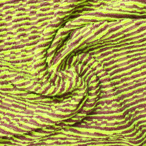 Lime Textured Pointelle Knit, Poly-Cotton