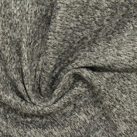 Heathered Grey Marl Piqué Knit, Polyester