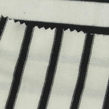 Black Horizontal-Stripe Jersey Knit, Cotton-Poly — photo 3