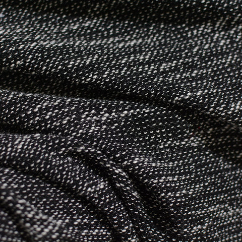 Black Marl Chunky Knit, Cotton-Poly, 250 gsm, 160 cm