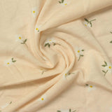 White Daisies Jersey Knit, Cotton-Poly — photo 3