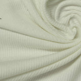 Polyester Viscose Stretch Rib Knit Fabric, 220 gsm — Green — photo 3