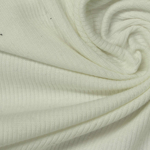 Polyester Viscose Stretch Rib Knit Fabric, 220 gsm — Green