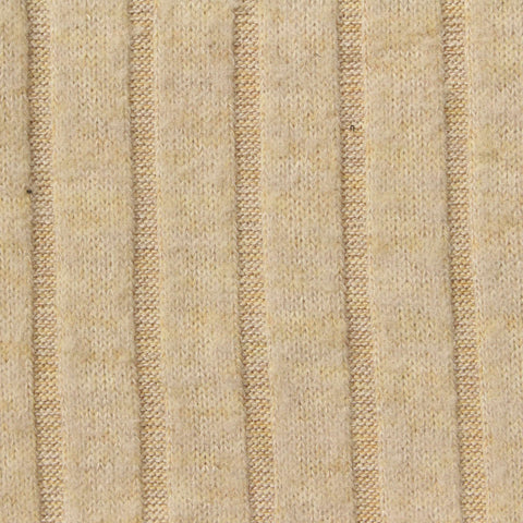 Khaki Heather Rib Knit, Poly-Viscose