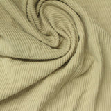 Brushed Polyester Stretch Rib Knit Fabric, 190 gsm, 165 cm — Khaki — photo 3