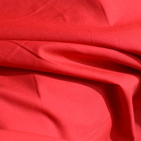 100% Cotton Poplin Fabric, 136 gsm, 148 cm — Red