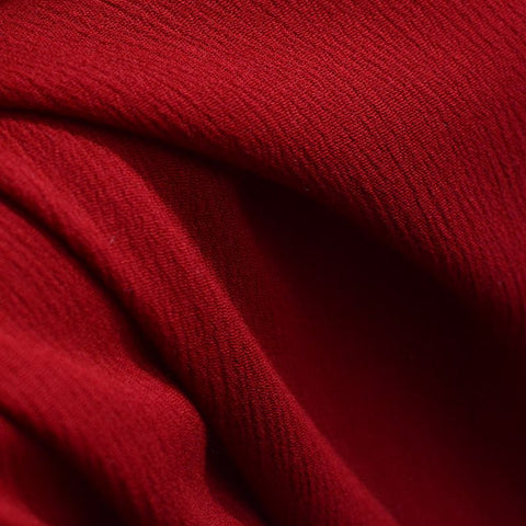 100% Viscose Crepe Fabric, 130 gsm, 130 cm — Red