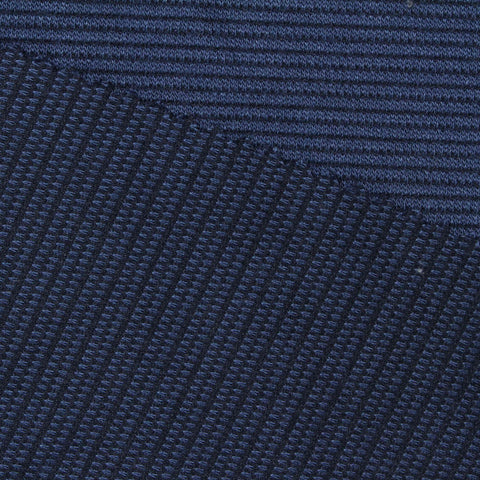 Dark Blue Horizontal-Stripe Interlock Knit, Poly-Modal