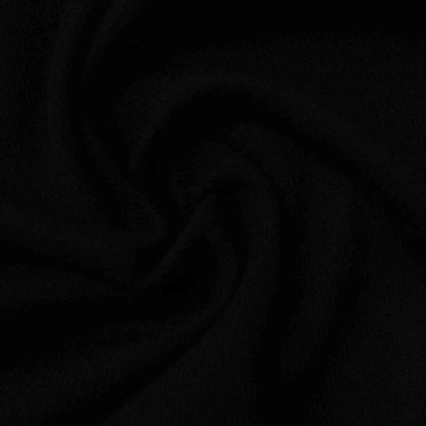 100% Polyester Interlock Knit Fabric, 175 gsm, 165 cm — Black