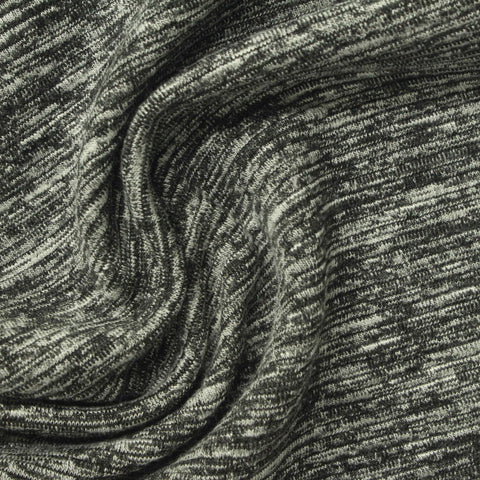 Dark Grey Marl Knit, Viscose-Poly, 430 gsm
