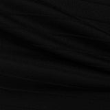 Polyester Stretch Knit Fabric, 310 gsm, 153 cm — Black — photo 3