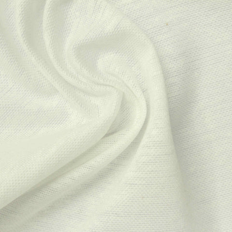 Linen Polyester Jersey Knit Fabric, 200 gsm, 145 cm — White