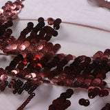 Dark Red Sequins Knit, Polyester — photo 3