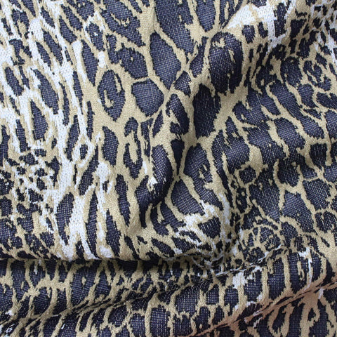 Dark Blue Animal Print Jacquard, Polyester