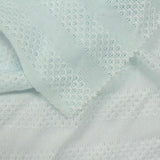 White Openwork Jersey Knit, Polyester — photo 3