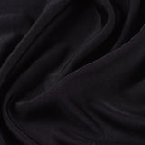 Polyester Stretch Linen-Look Fabric, 200 gsm, 175 cm — Black — photo 3