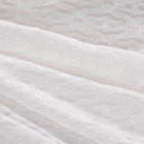 White Wavy-Band Jersey Knit, Polyester — photo 3