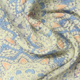 Blue Wavy-Line Crepe, Viscose — photo 3
