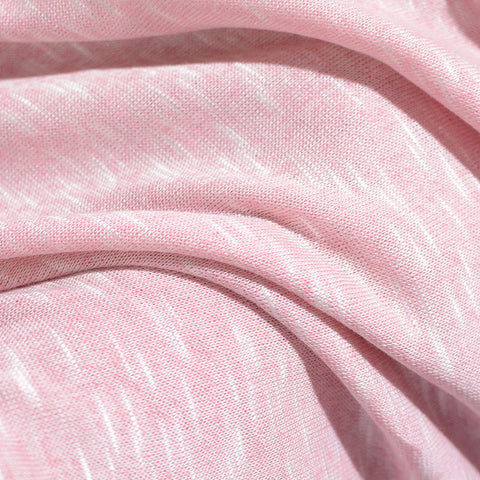 Pink Marl Jersey Knit, Viscose-Cotton