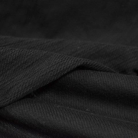 Cotton Viscose Jersey Knit Fabric, 222 gsm, 63 cm — Black
