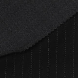 White Pinstripes Interlock Knit, Polyester — photo 3