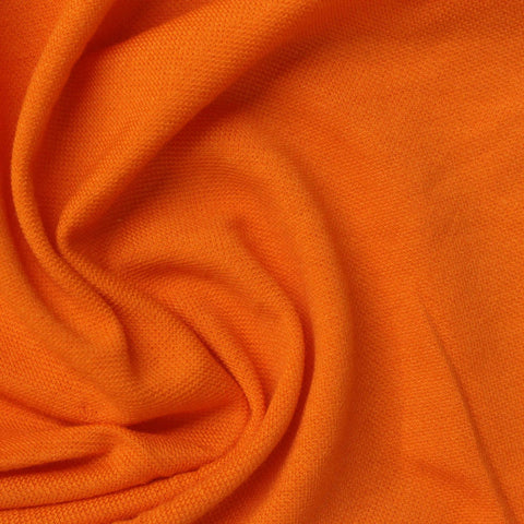 Cotton Polyester Piqué Knit Fabric, 170 gsm, 180 cm — Orange
