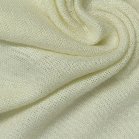 Brushed Viscose Polyester Stretch Chunky Knit Fabric, 170 gsm, 160 cm — Khaki