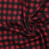 Red Check Milk Silk Knit, Polyester — photo 3