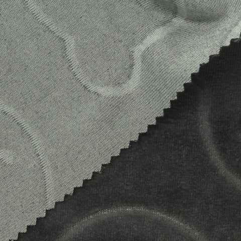 Dark Grey Tone-on-Tone Velvet, Cotton-Poly
