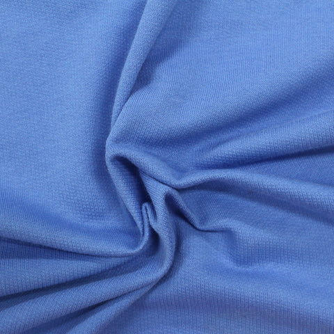 100% Cotton French Terry Fabric, 145 gsm, 170 cm — Blue