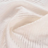 Jacquard Cotton Polyester Stretch Woven Fabric, 202 gsm, 166 cm — White — photo 3