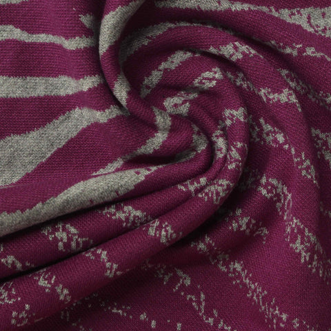 Purple Marl Jacquard, Poly-Viscose, 370 gsm