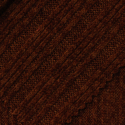 Dark Brown Heathered-Marl Chunky Knit