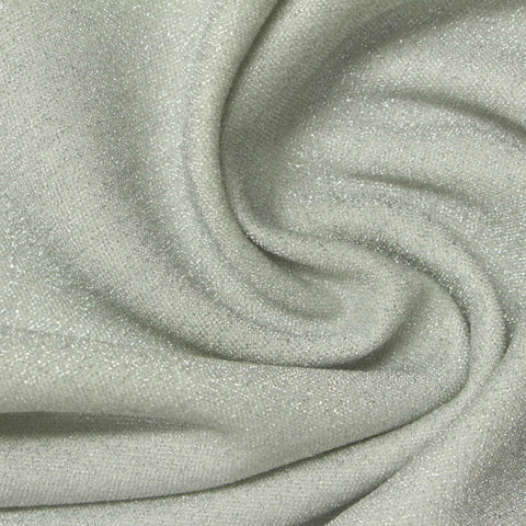 Viscose Nylon Metallic Scuba Knit Fabric, 199 gsm, 188 cm — Grey