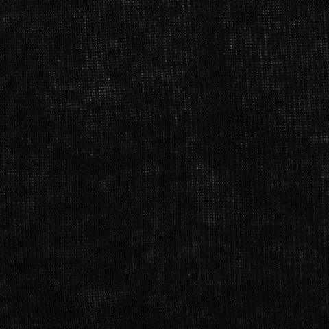 Viscose Rib Knit Fabric, 143 gsm, 190 cm — Black