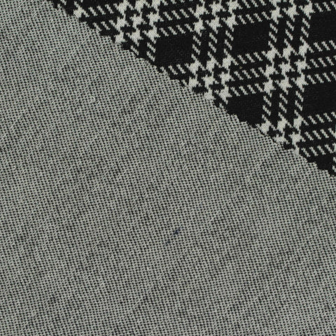 Black Houndstooth Jacquard, Poly-Viscose, 275 gsm