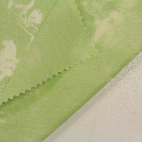Light Green Leaf Chiffon, Nylon-Viscose