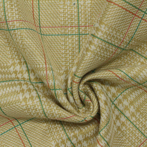 Yellow Houndstooth Jacquard, Polyester