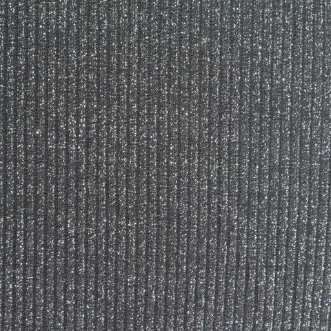 Dark Grey Marl Rib Knit, Nylon