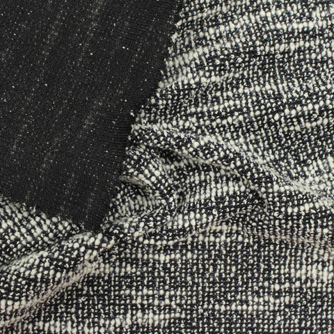 Black Marl Chunky Knit, Poly-Cotton, 283 gsm