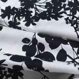 Black Floral Sateen, Cotton — photo 3