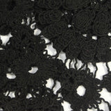 Black Floral Knit, Cotton — photo 3