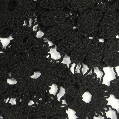 Black Floral Knit, Cotton